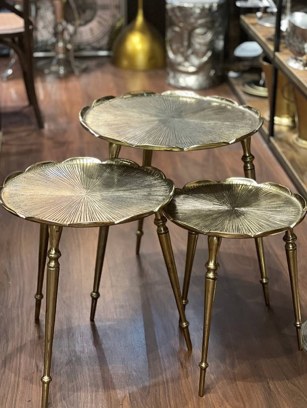 عسلی سه سایز آلومینیومی طلایی