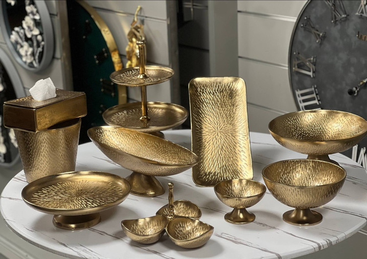 سرویس پذیرایی آلومینیومی اشکی طلایی