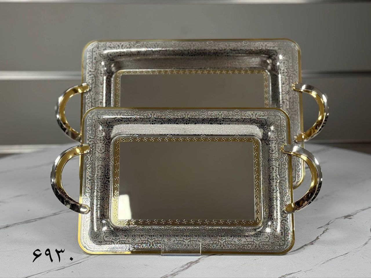 سینی چای جفتی استیل وارداتی مورگن کد ۶۹۳۰