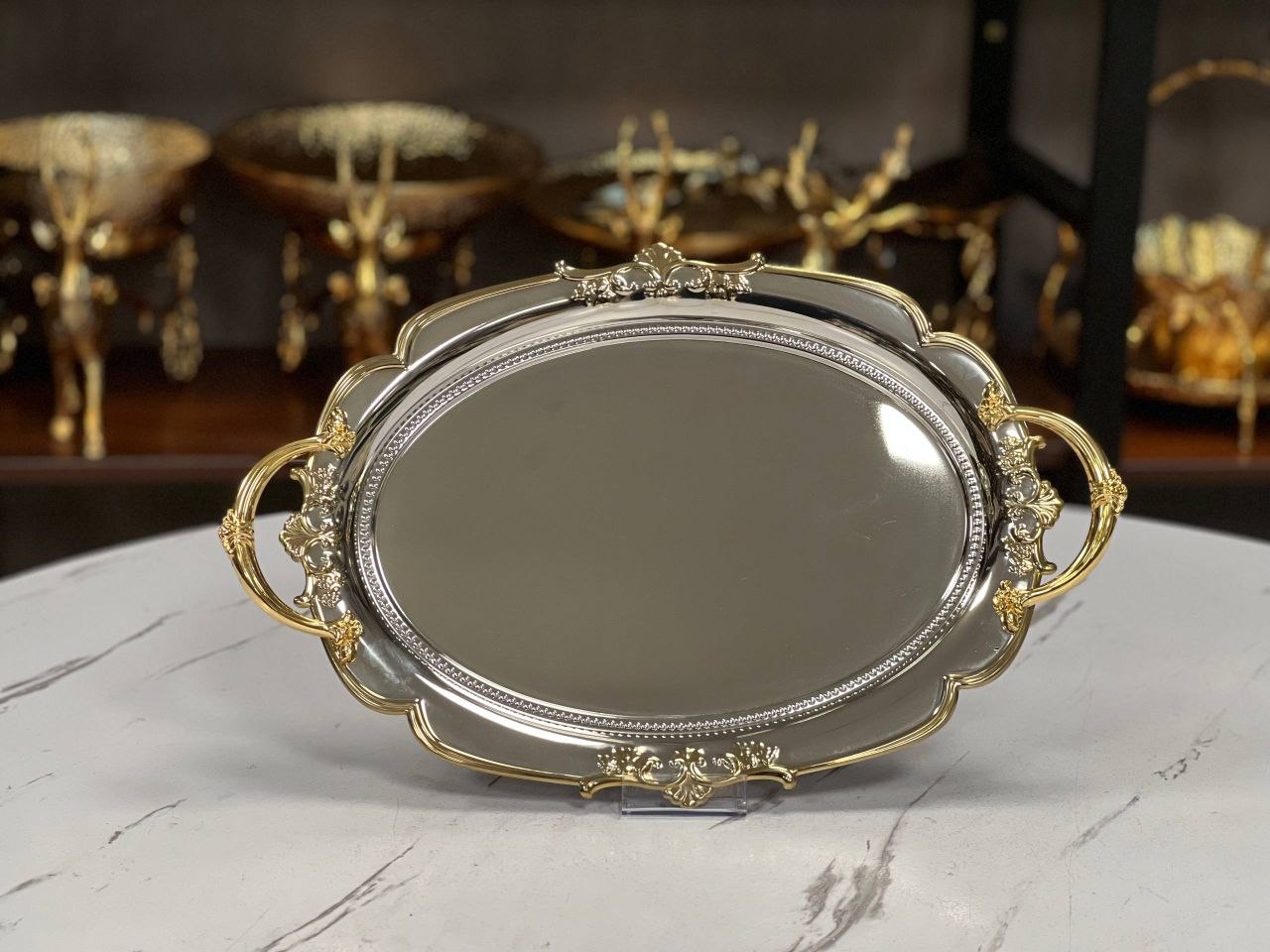 سینی چای استیل وارداتی مورگن کد۶۹۱۳s