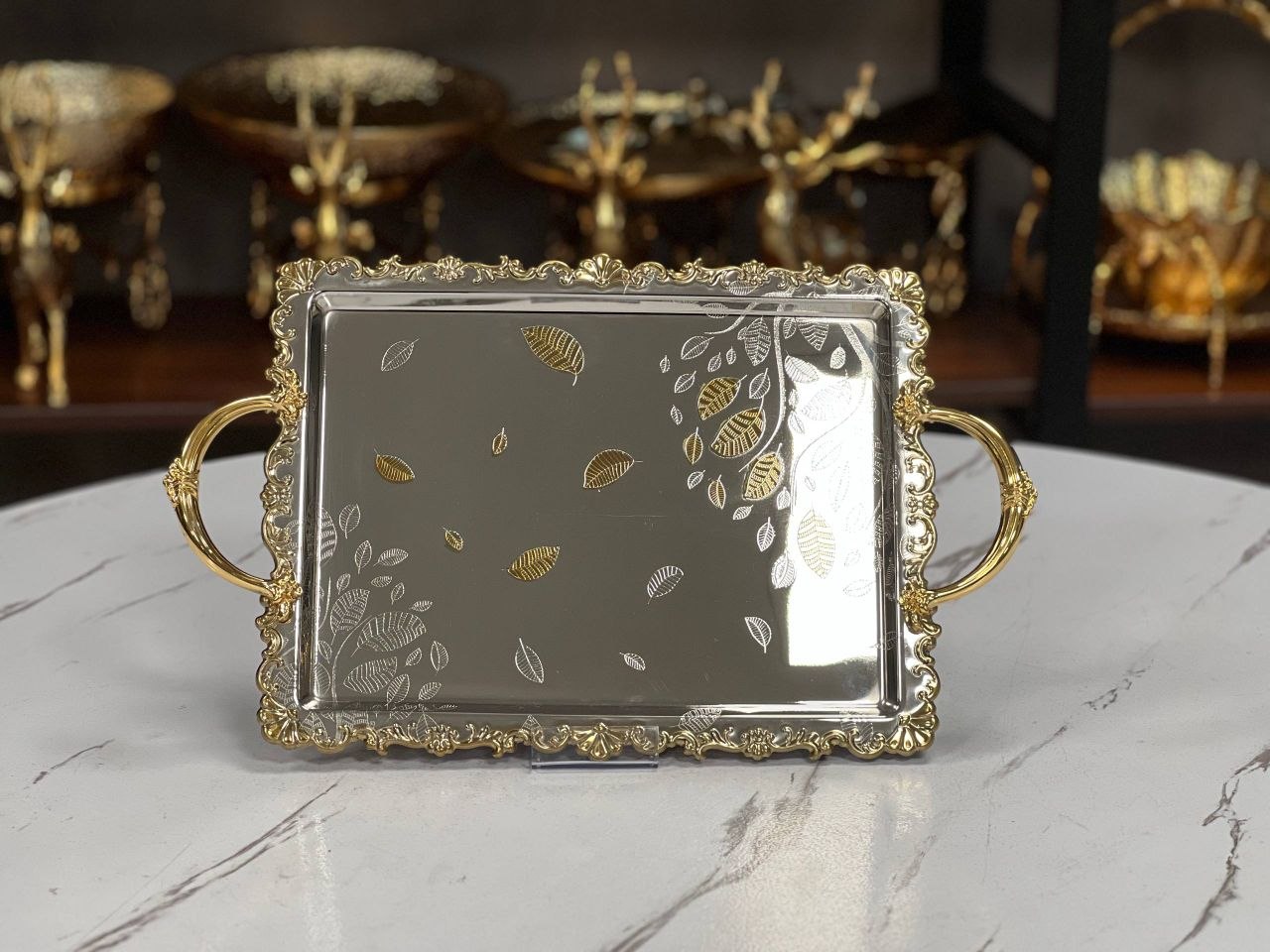 سینی چای استیل وارداتی موگن کد ۶۹۰۲s