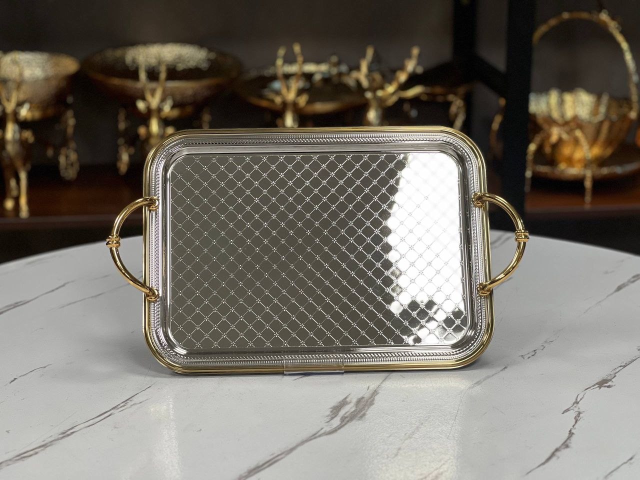 سینی چای استیل وارداتی مورگن کد ۶۹۱۴s